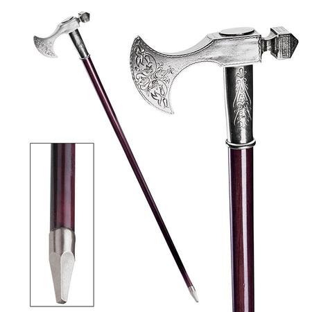 DESIGN TOSCANO The Padrone Collection: Bavarian Pewter Walking Stick PA9096